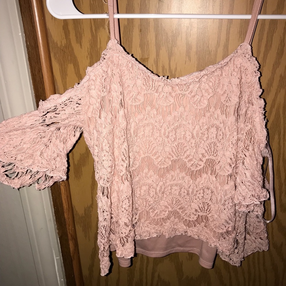 light pink shirt